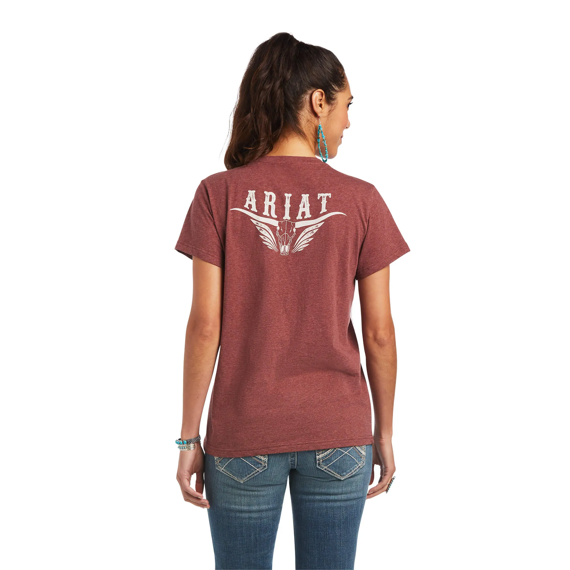 Ariat Women's REAL Relaxed Longhorn Tee