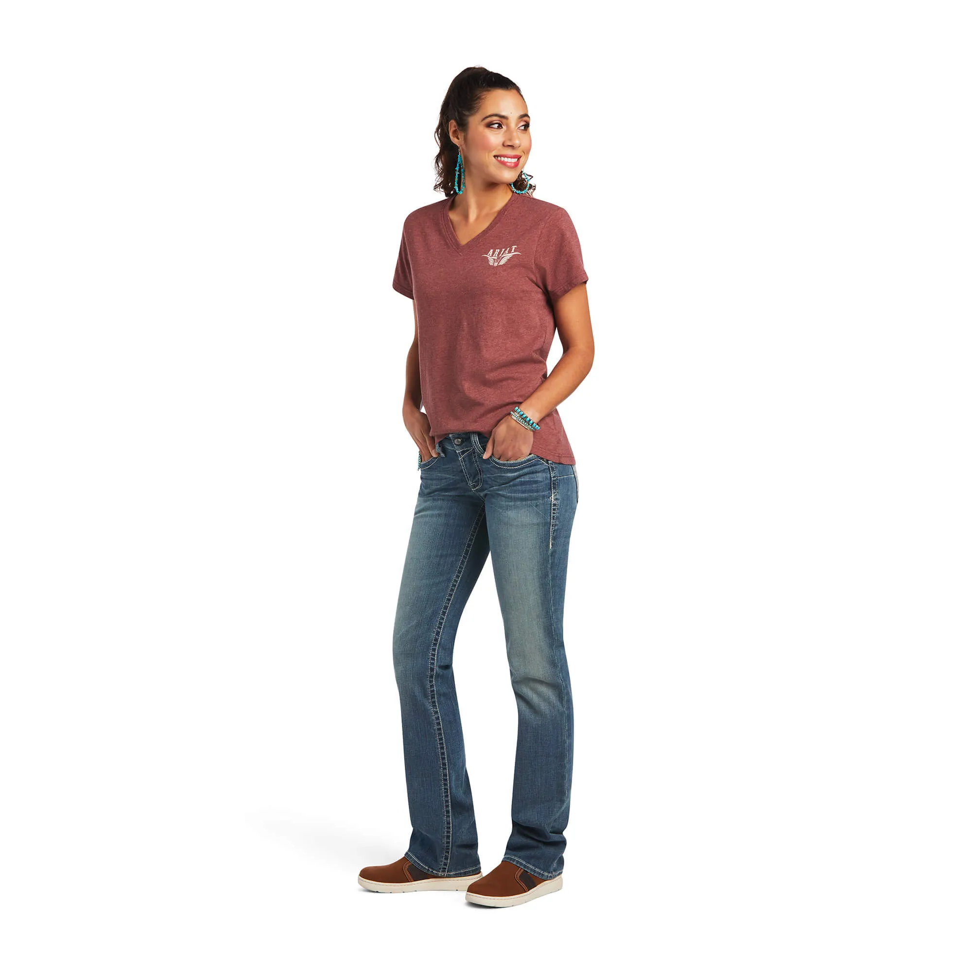 Ariat Women's REAL Relaxed Longhorn Tee