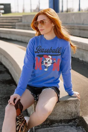 BASEBALL MOM VINTAGE WASH LONG SLEEVE TEE