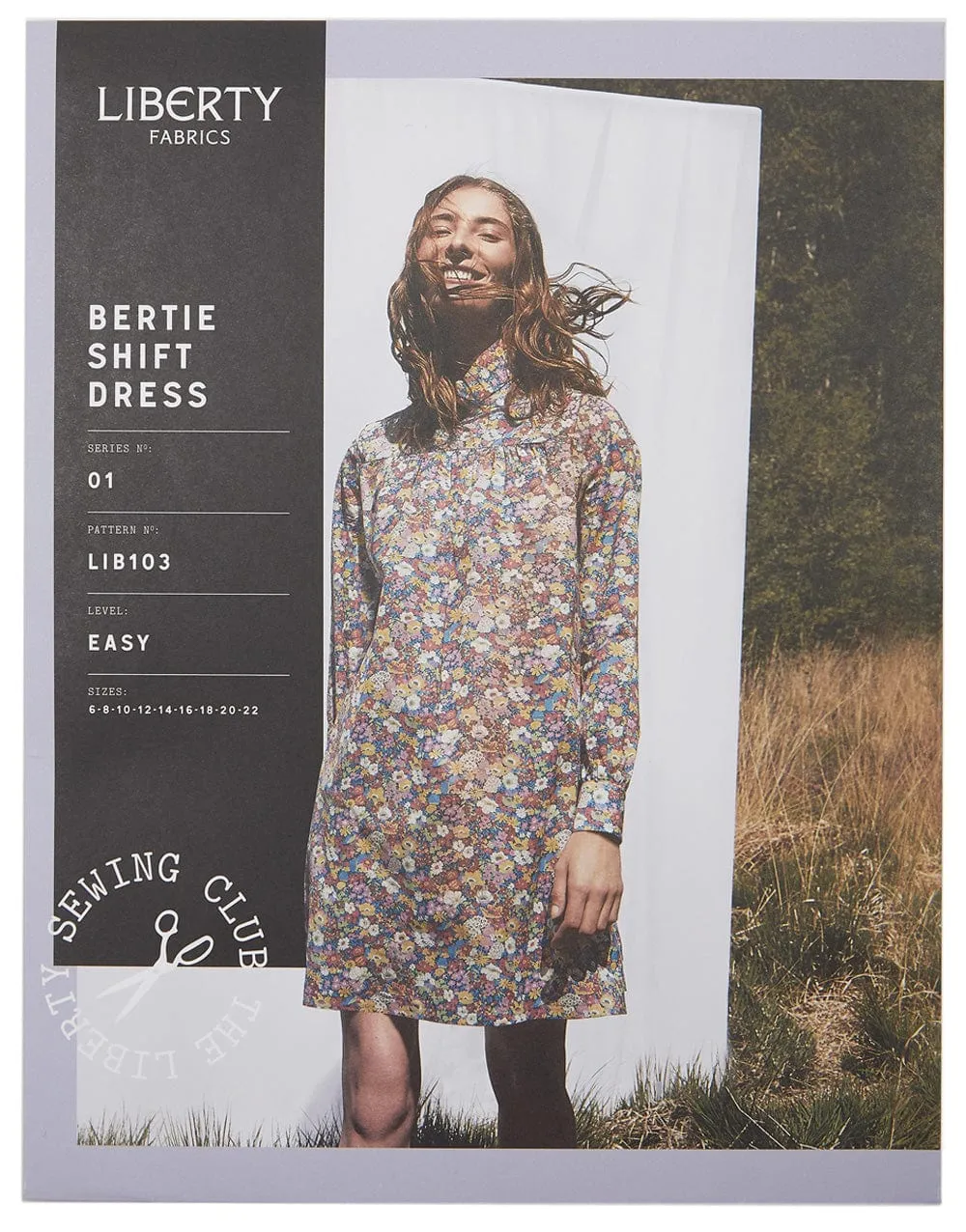 Bertie Shift Dress Sewing Pattern, Liberty Fabrics