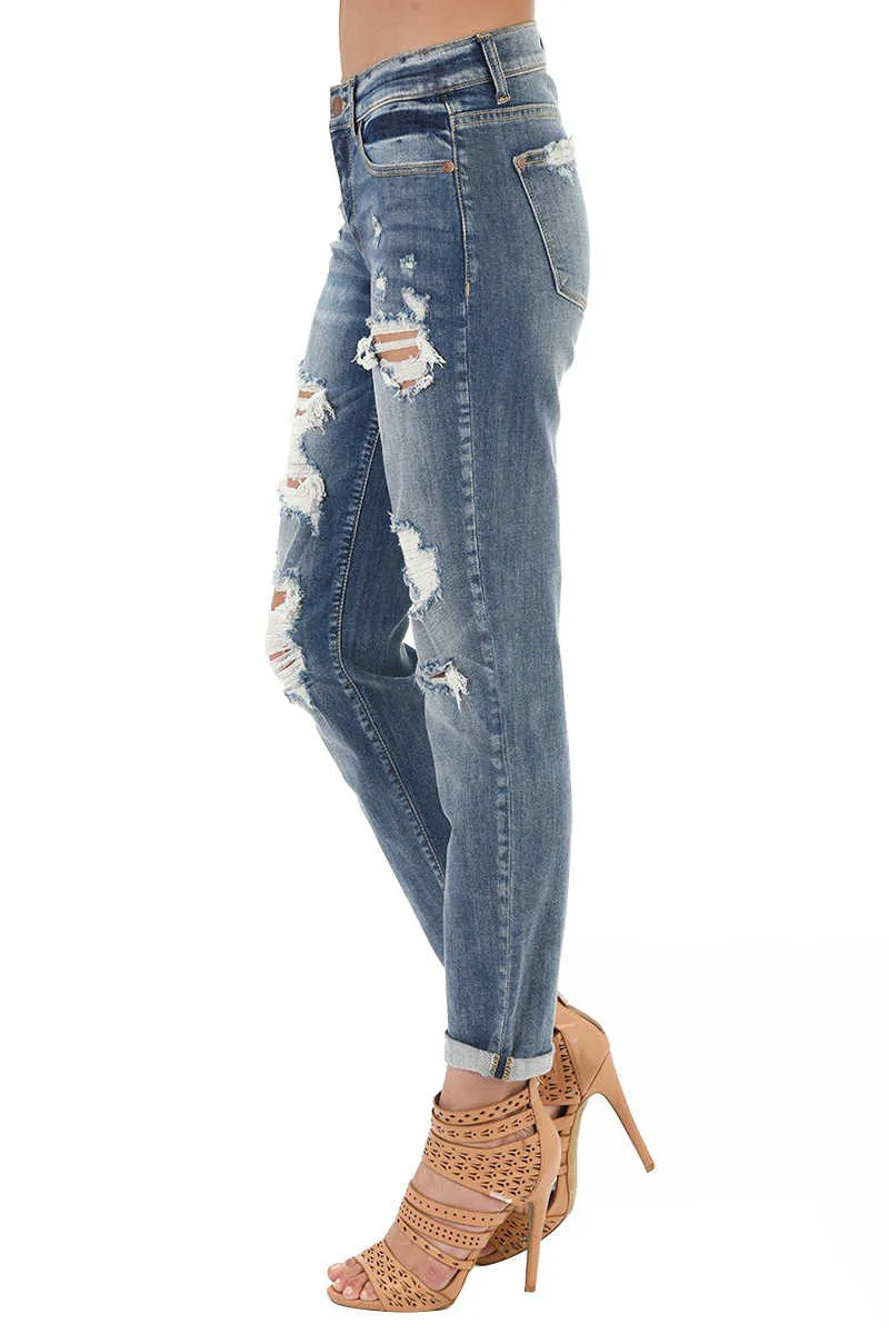 Blue Juliet - Destroyed Boyfriend Jeans