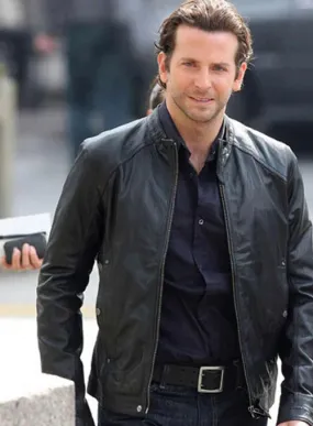 BRADLEY COOPER LIMITLESS LEATHER JACKET | | MEN CELEBRITY LEATHER JACKET BY THE JACKET SELLER