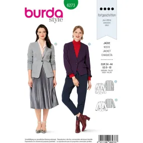 Burda Style Pattern B6273 Misses' Jackets, Half Lined and Designed for Stable Knits