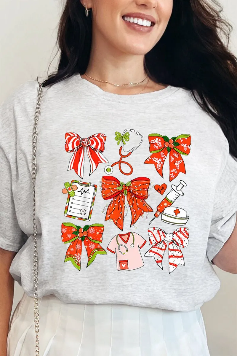 Christmas Nurse Short Sleeve Relaxed Fit T-Shirt