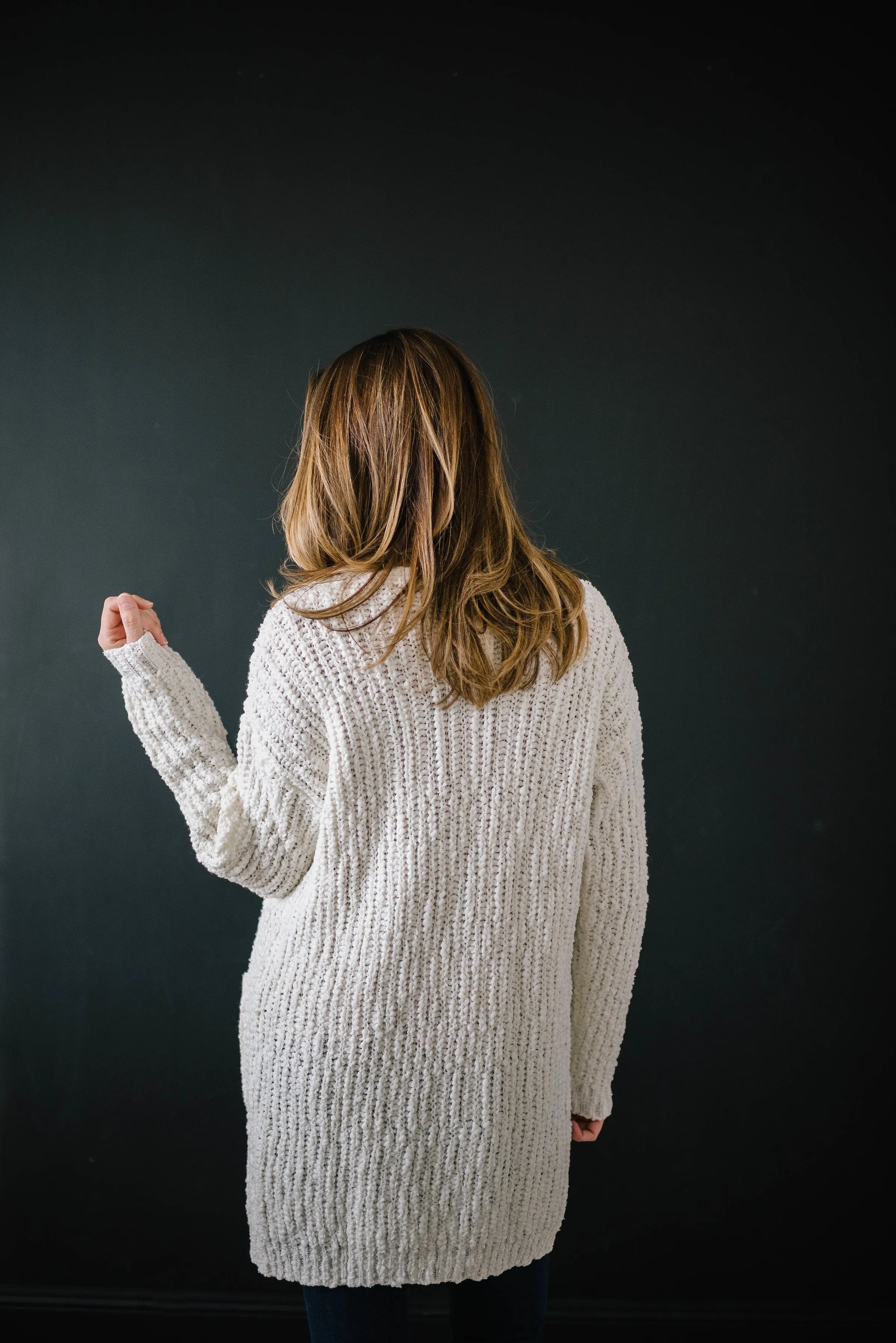 Cream Cuddle Up Cardi in Ivory