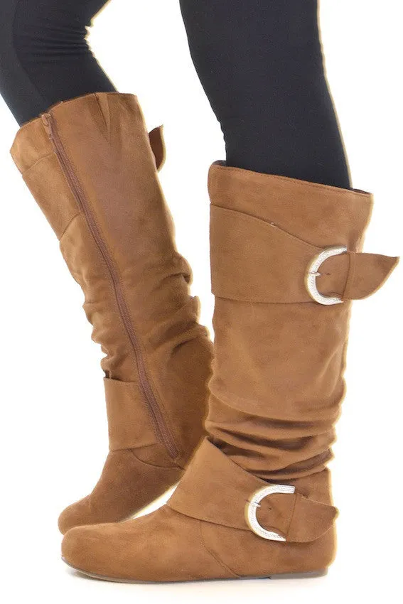 Easy Street Camel Buckle Boots