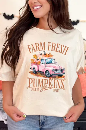 Farm Fresh Pink Pumpkins Short Sleeve Relaxed Fit T-Shirt