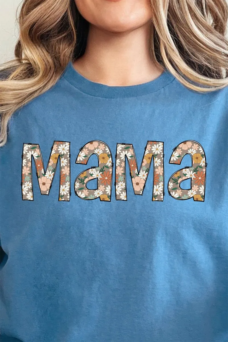 Floral Boho Mama Short Sleeve Relaxed Fit T-Shirt