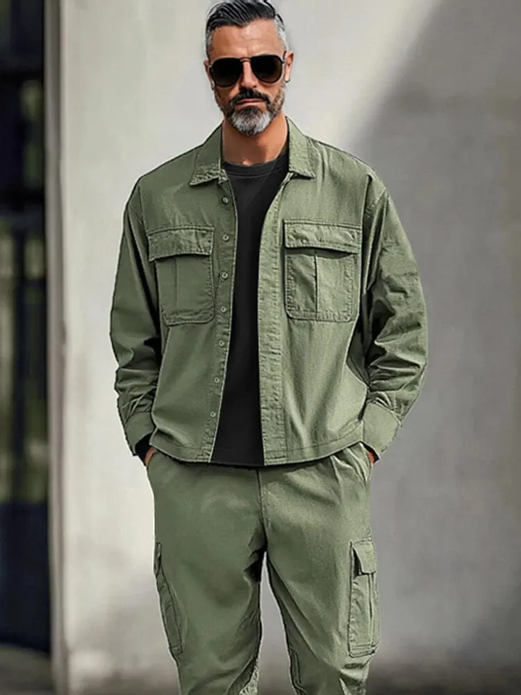 Functional Cotton Cargo Jacket Set