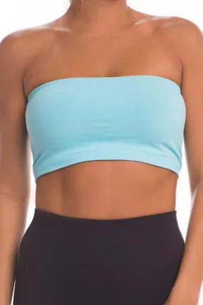 Just That Easy Blue Bandeau Top