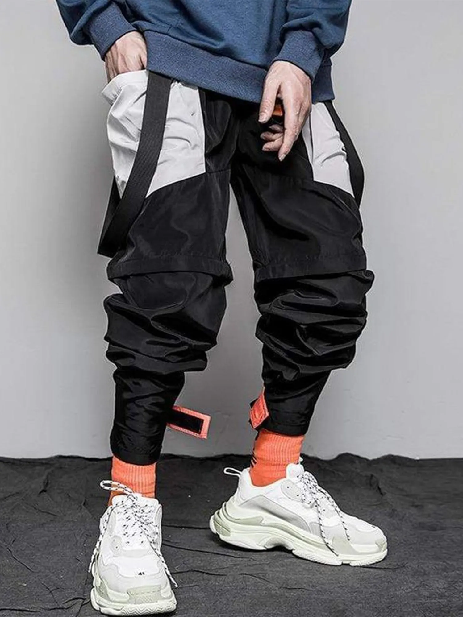 JUSTNOTAG Functional Wind Pocket Strap Pants