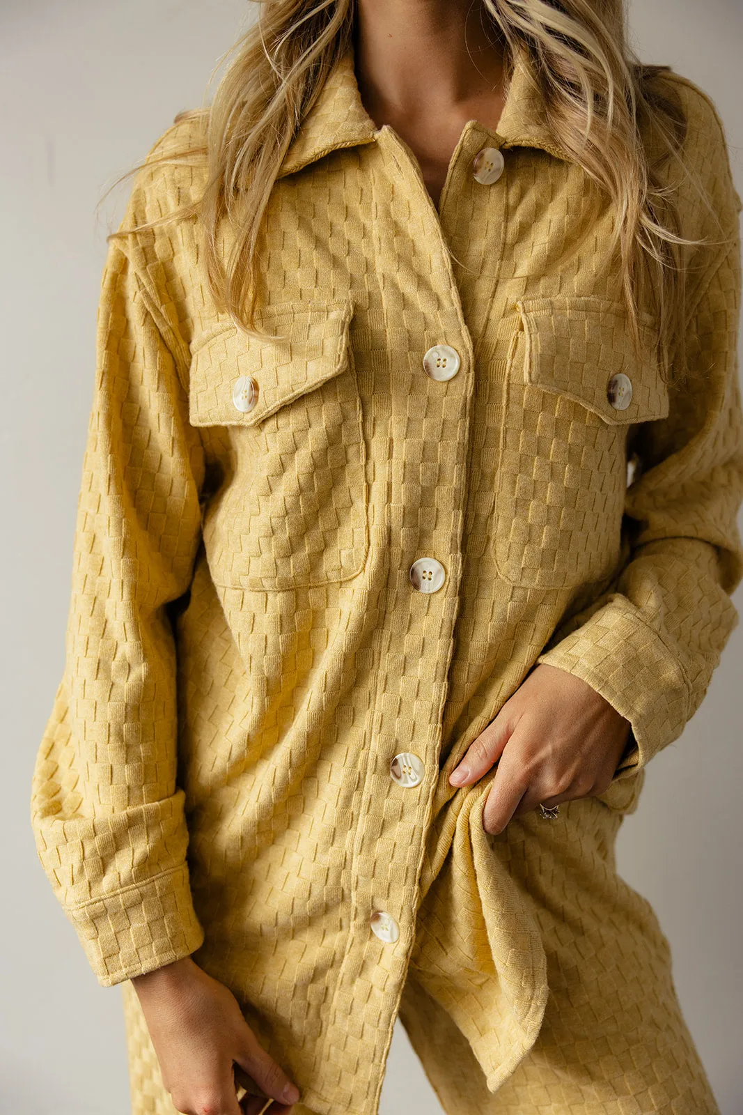 Keonna Textured Button Down