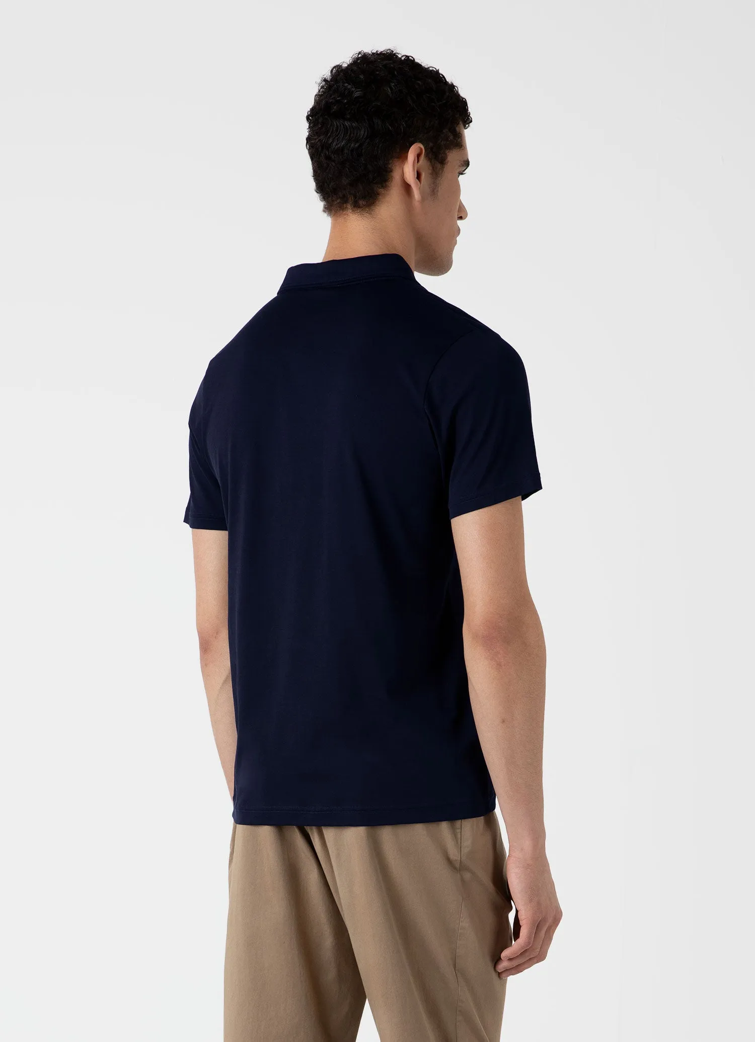 Men's Jersey Classic Polo Shirt in Navy