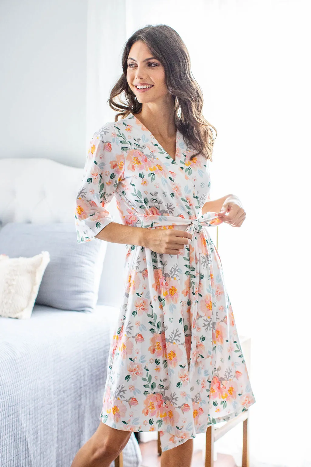 Mila Floral Pregnancy/Postpartum Robe