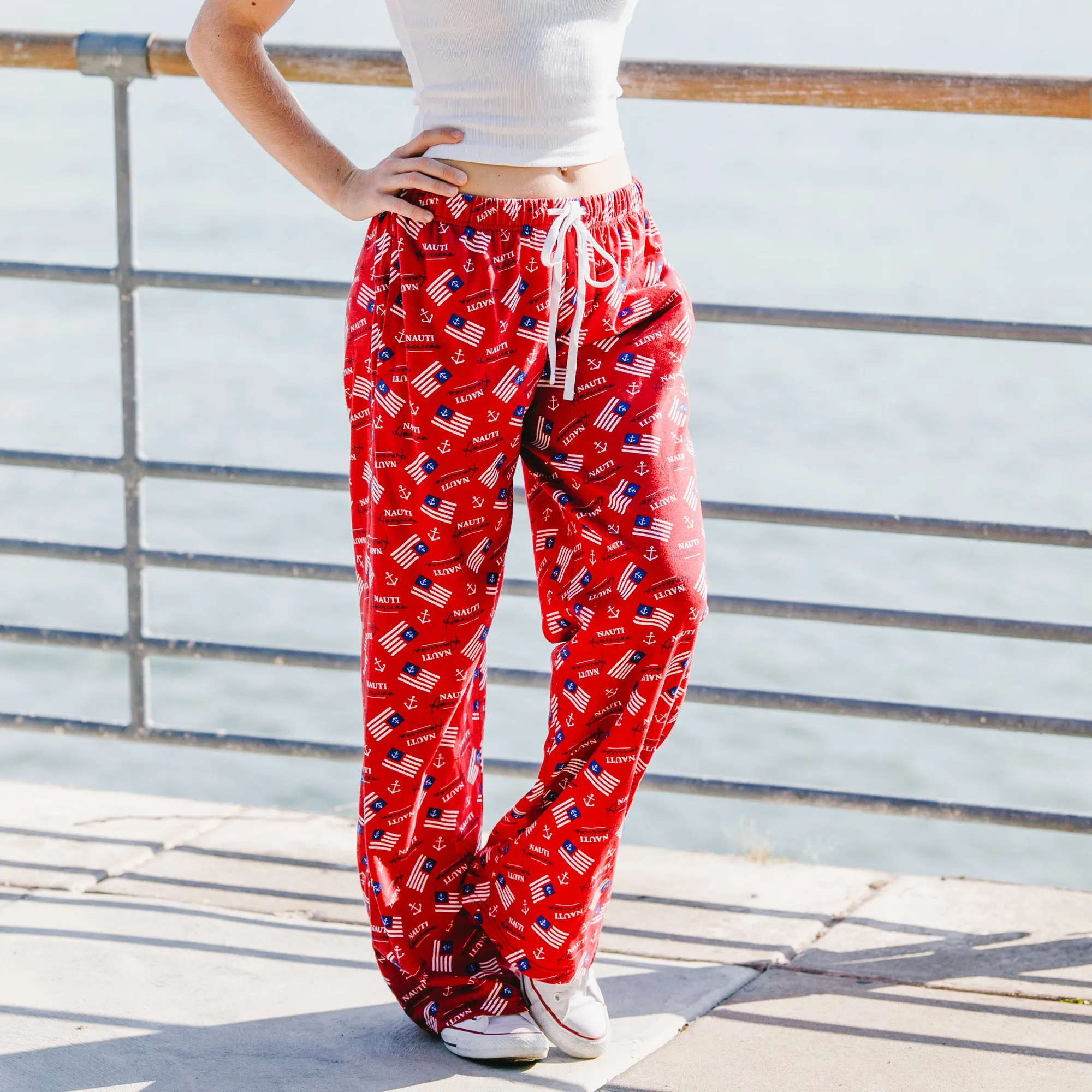 Nauti American Red Unisex Lounge Pants