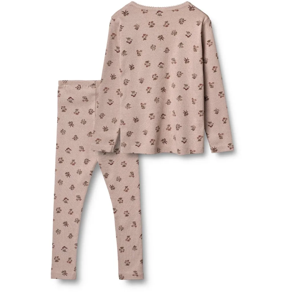 Nightwear Madeline - dark powder flowers