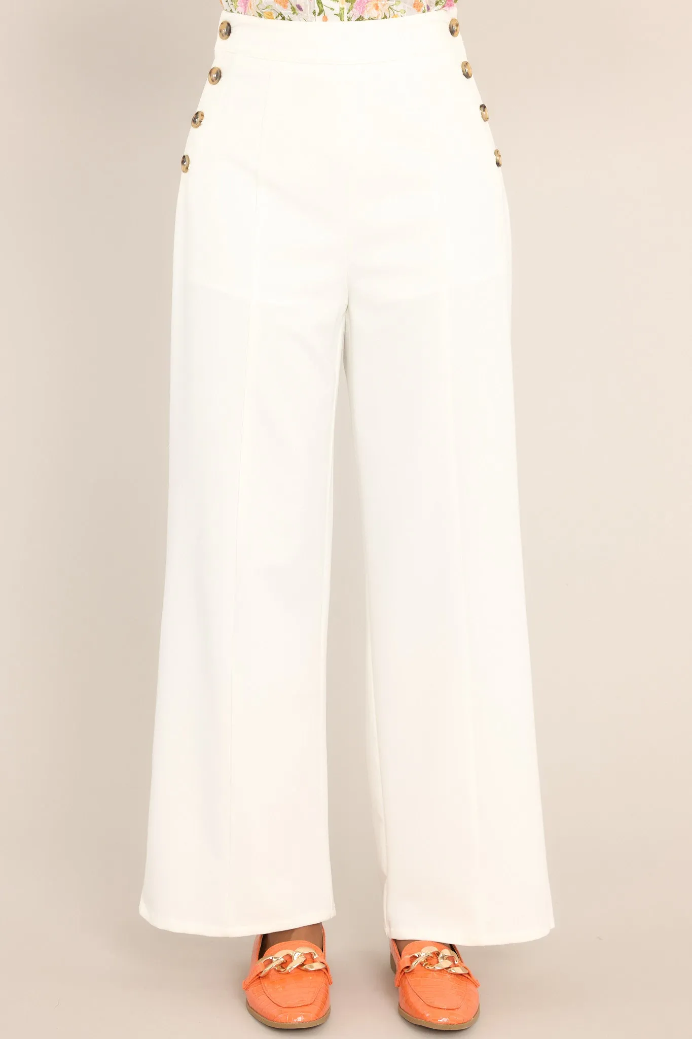 Not Now Not Ever White Wide Leg Pants