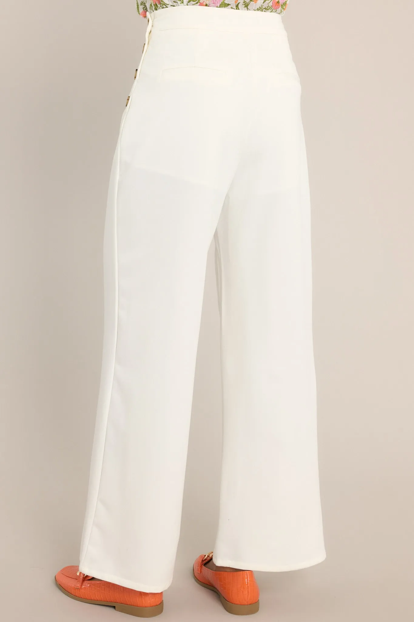 Not Now Not Ever White Wide Leg Pants