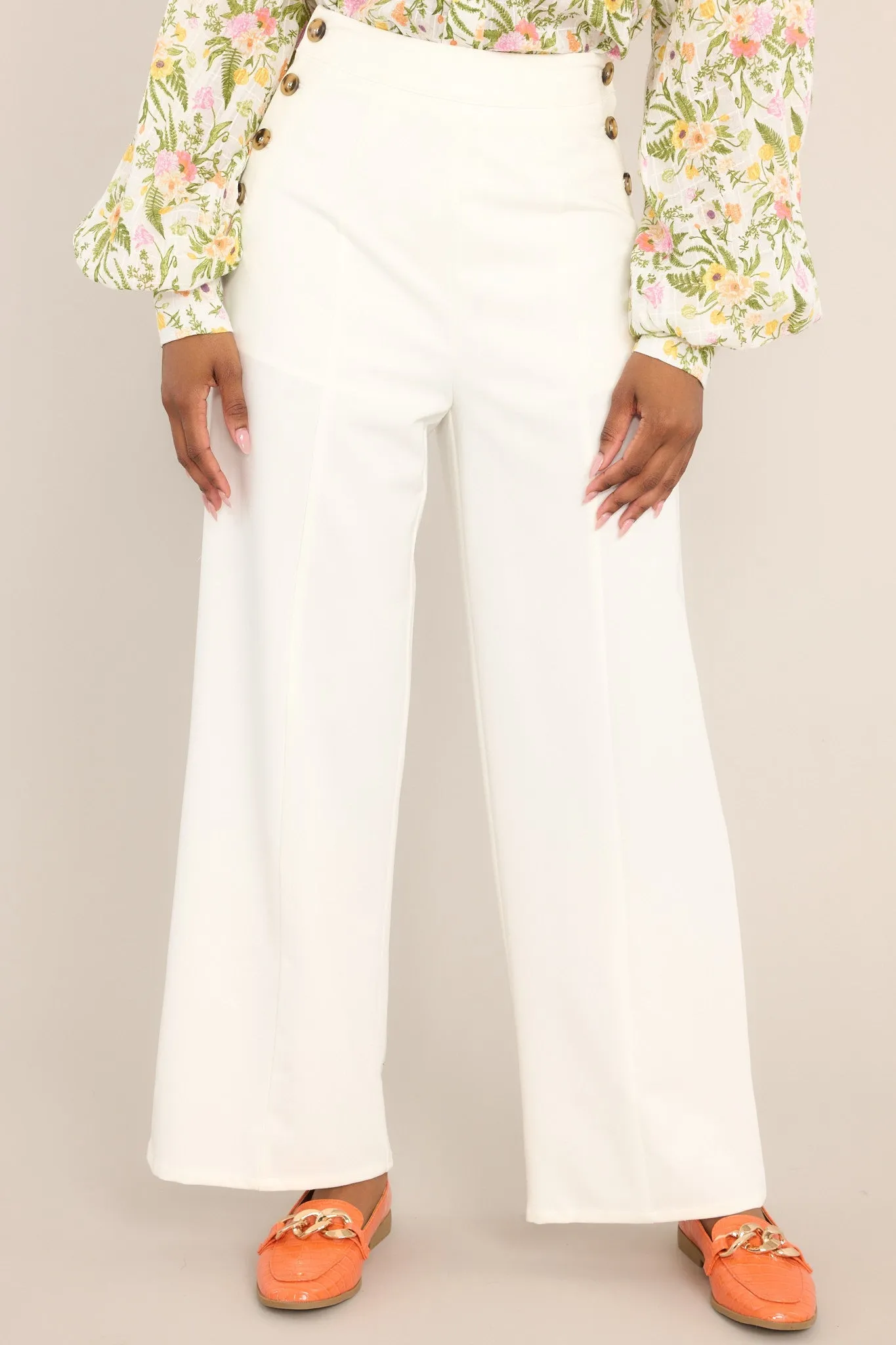 Not Now Not Ever White Wide Leg Pants