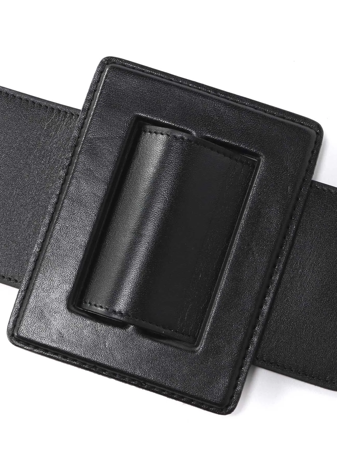 Oil Smooth Leather Buckle Belt