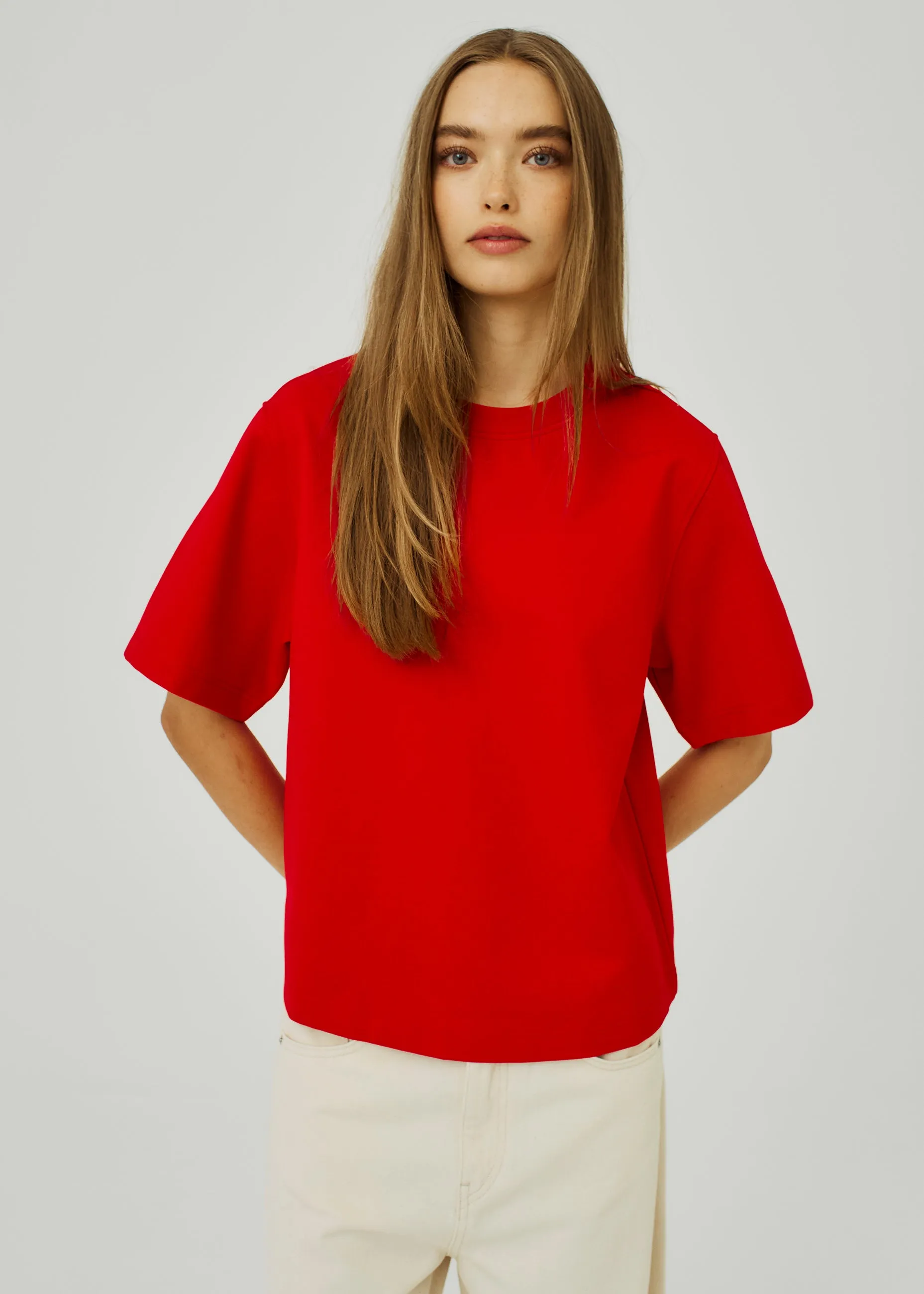 Orah tee - Bright red