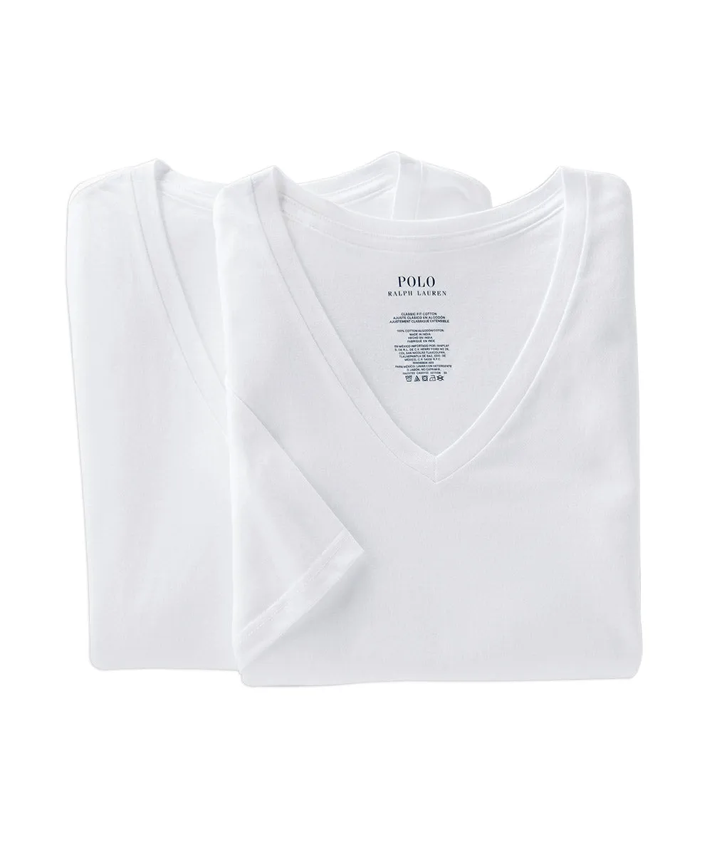 Polo Ralph Lauren Cotton V-Neck Undershirt (2-Pack)