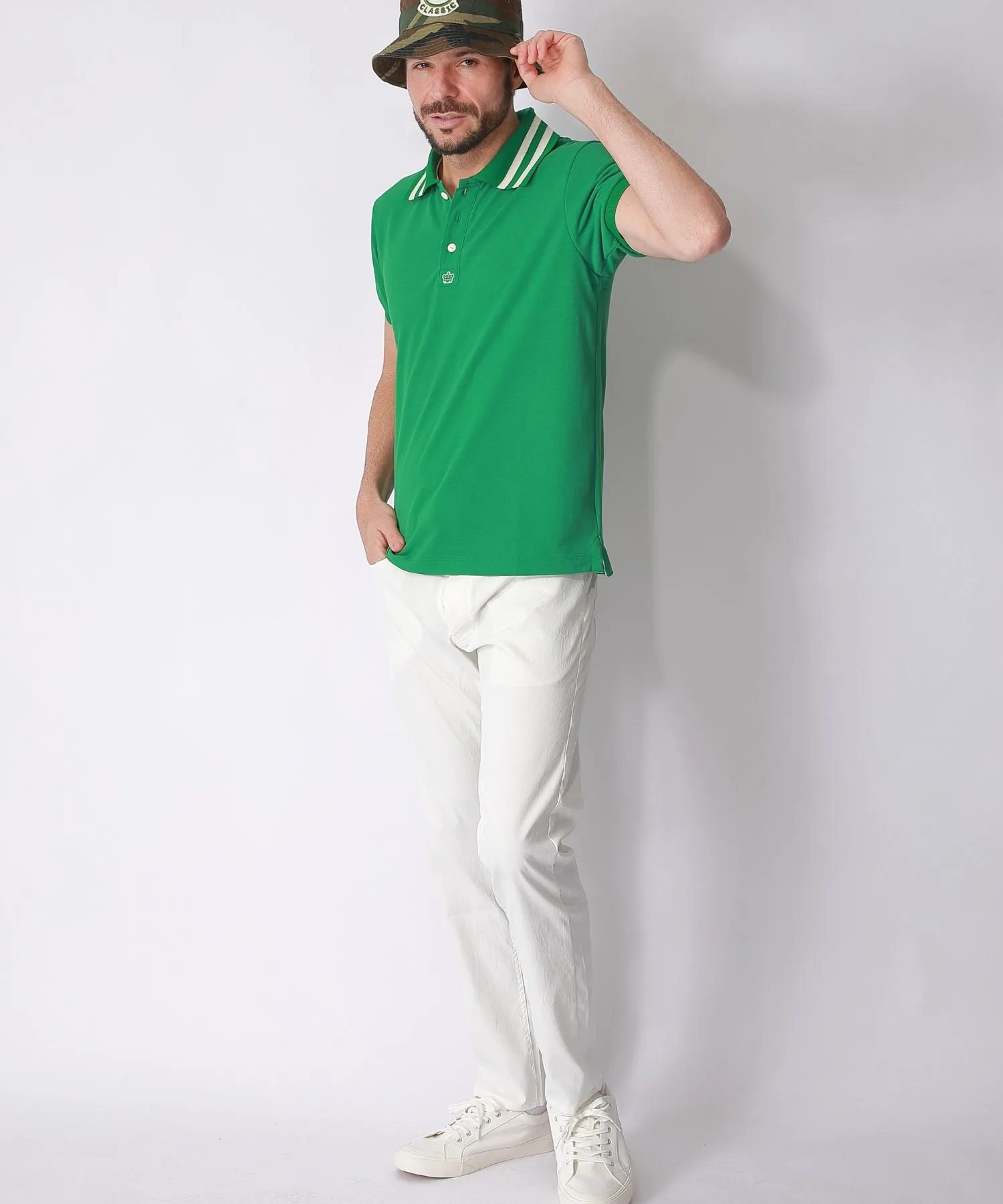 RE:DRY CLASSIC POLO SHIRTS / GREEN