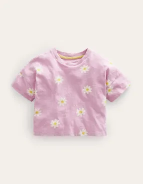 Relaxed T-shirt-Soft Lavender Daisies