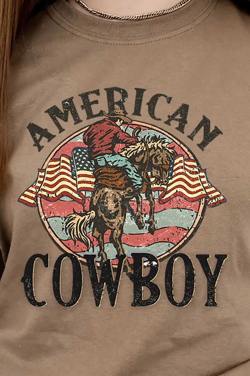 Vintage American Cowboy Short Sleeve Relaxed Fit T-Shirt