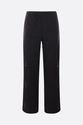 Wave Jacquard Studded Pants