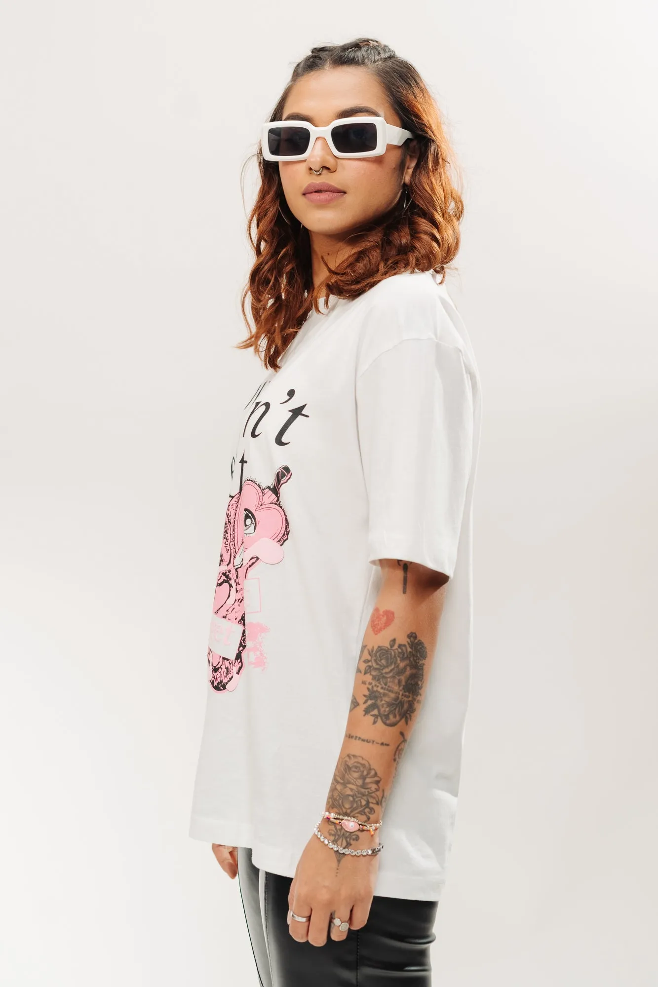 White Dilemma Oversized Tees