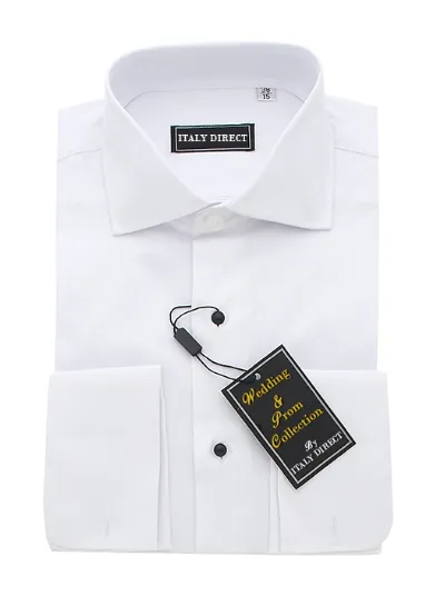 White Tuxedo Classic Fit Dress Shirt