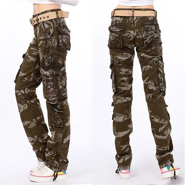 Women's Multi-Pocket Baggy Trousers Cross-Functional Cargo Pants