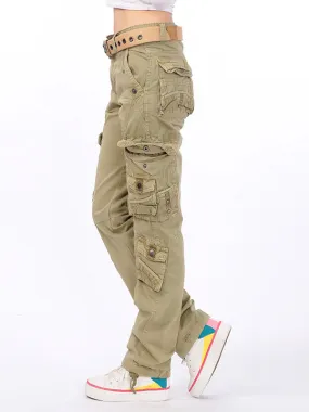 Women's Multi-Pocket Baggy Trousers Cross-Functional Cargo Pants