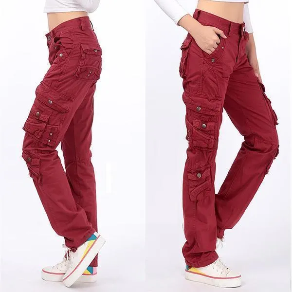 Women's Multi-Pocket Baggy Trousers Cross-Functional Cargo Pants