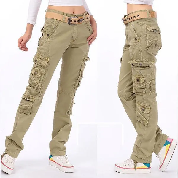 Women's Multi-Pocket Baggy Trousers Cross-Functional Cargo Pants