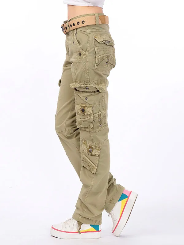 Women's Multi-Pocket Baggy Trousers Cross-Functional Cargo Pants